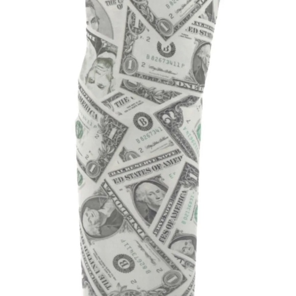 $2045 BALENCIAGA OVER THE KNEE MONEY PRINT SOCK BOOTS SZ 6 36 - Picture 6 of 6